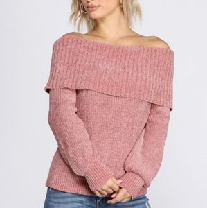 OFF THE SHOULDER SWEATER